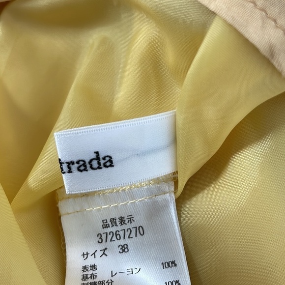 Mystrada Dress Womens 38 Tan Blouson Midi Short Sleeve Embroidery Floral Pockets - Picture 13 of 17